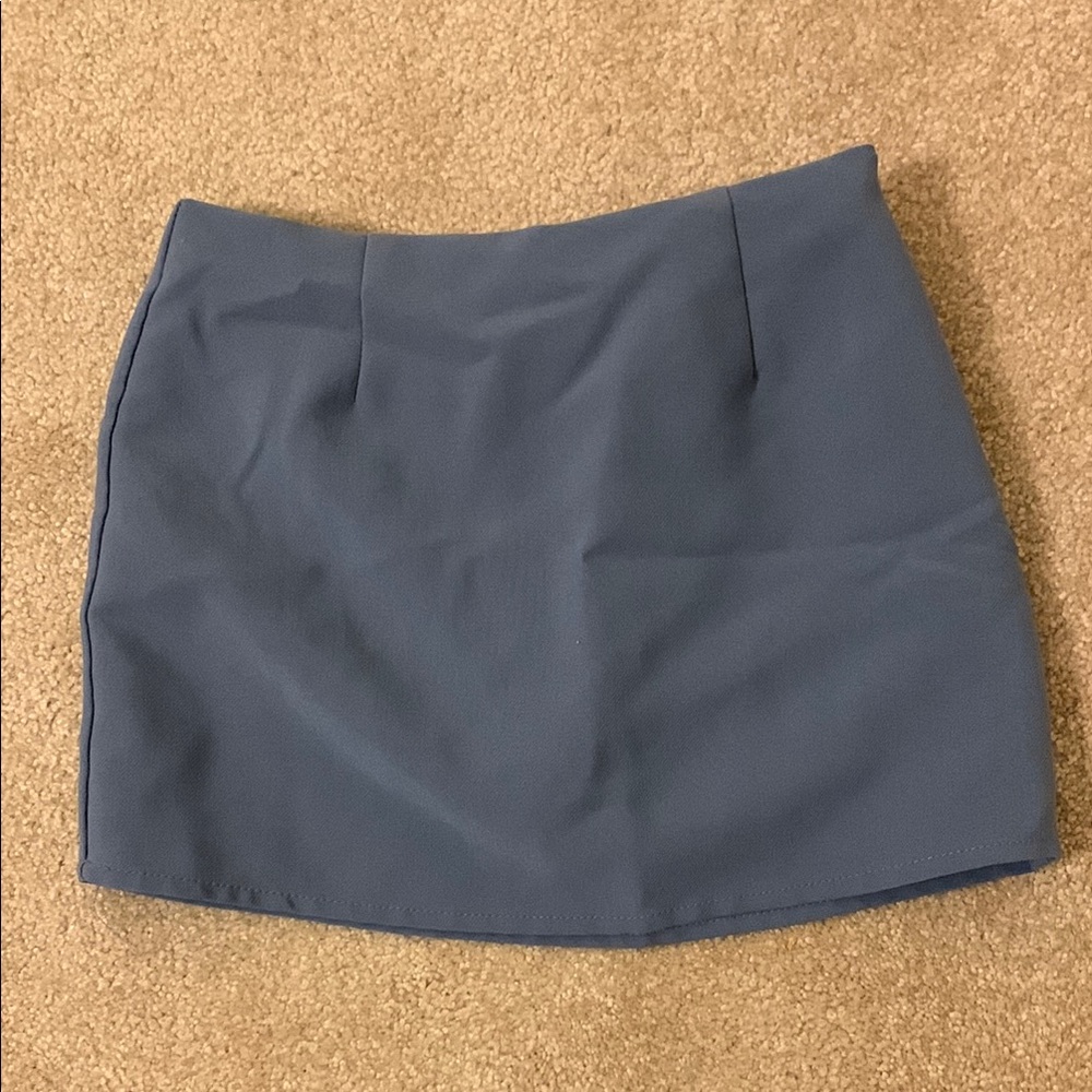 Blue Mini Pencil Skort